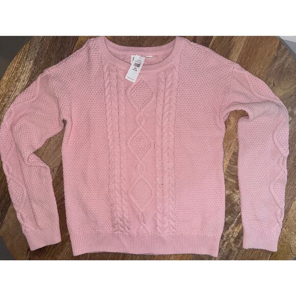 NWT GAP Kids Pink Cable Knit Sweater - XXL (14-16) - Picture 2 of 4